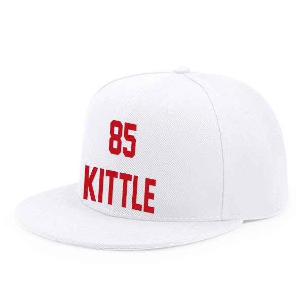 San Francisco Kittle 85 Flat Adjustable Baseball Cap Black/Gray/Red/White Style08092356