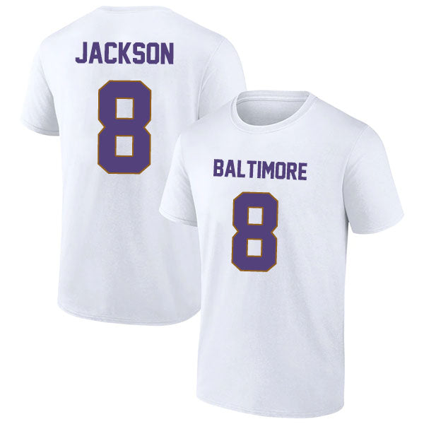 Baltimore Jackson 8 Short Sleeve Tshirt Black/Purple/White Style08092272