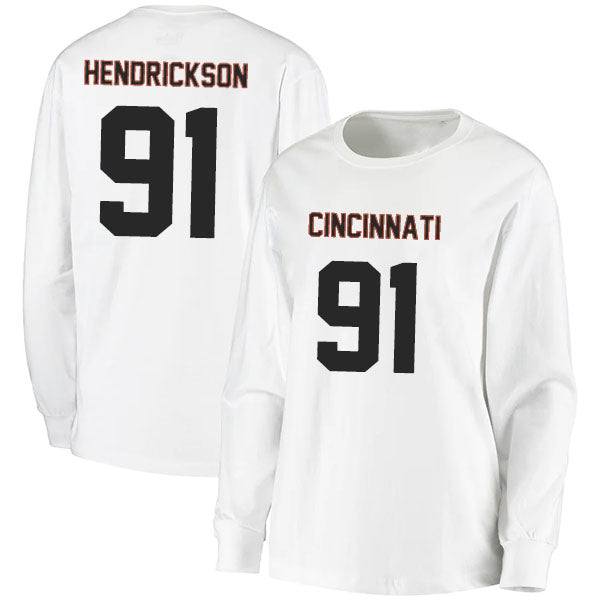 Cincinnati Hendrickson 91 Long Sleeve Tshirt Black/Orange/White Style08092256