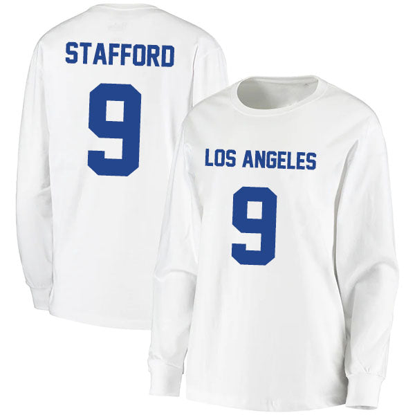 Los Angeles Stafford 9 Long Sleeve Tshirt Blue/Gray/White Style08092260