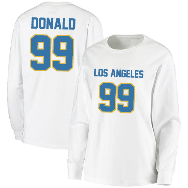 Los Angeles Donald 99 Long Sleeve Tshirt Blue/Gray/White Style08092236