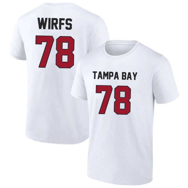 Tampa Bay Wirfs 78 Short Sleeve Tshirt Red/Gray/White Style08092270