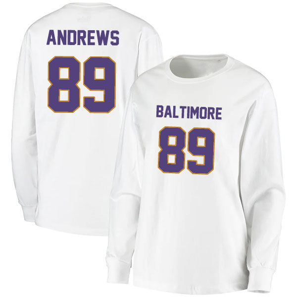 Baltimore Andrews 89 Long Sleeve Tshirt Black/Purple/White Style08092242