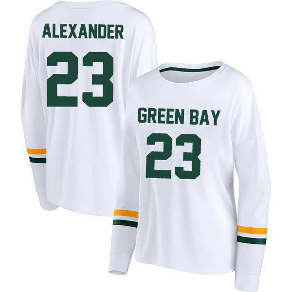 Green Bay Alexander 23 Long Sleeve Tshirt Green/White Style08092237