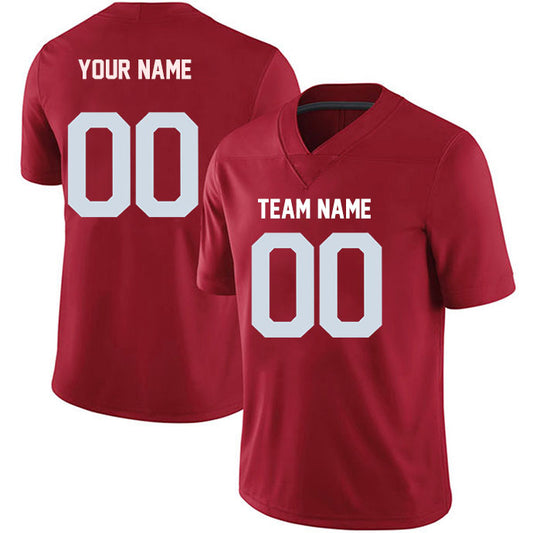 Football Custom Jersey Stitched Name & Number Red/White/Black Style07102301