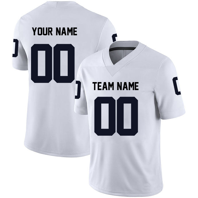 Football Custom Jersey Stitched Name & Number Navy/White Style07122302