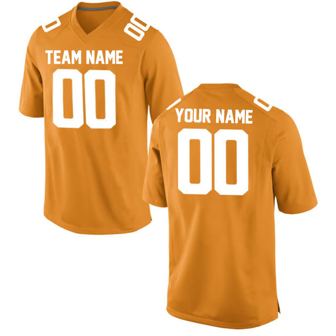 Football Custom Jersey Stitched Name & Number Yellow/White/Grey Style07122305