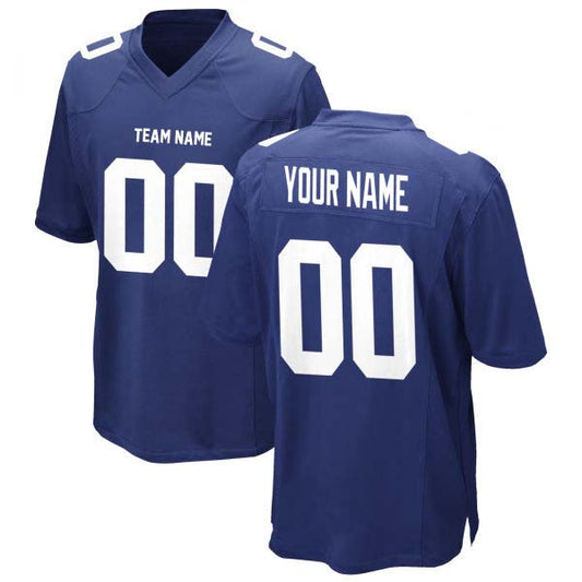 Giants Football Jersey Custom Stitched Name & Number Royal/White/Blue Style12062301