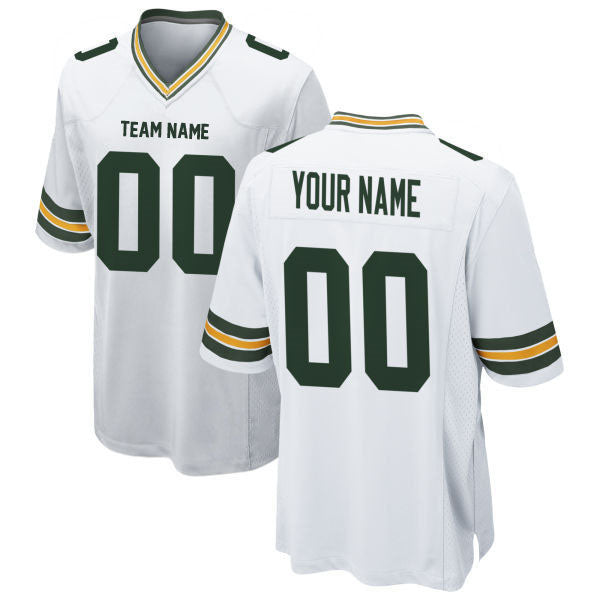 GB Packers Football Jersey Custom Stitched Name & Number Green/White Style11282301