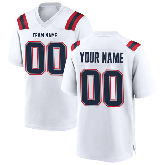 Patriots Football Jersey Custom Stitched Name & Number Navy/White/Red Style11292301