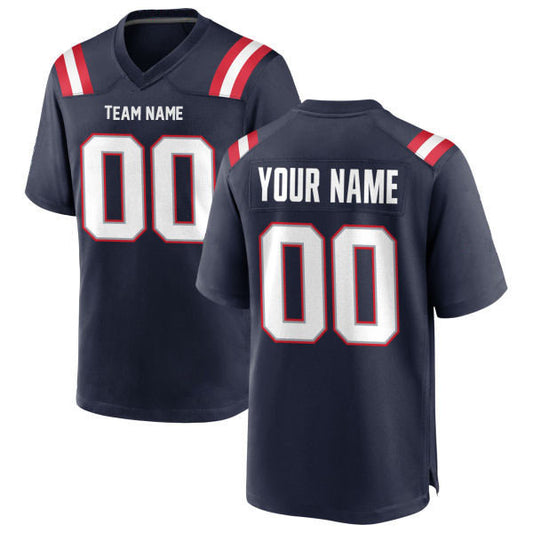 Patriots Football Jersey Custom Stitched Name & Number Navy/White/Red Style11292301