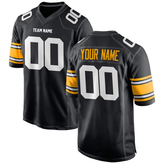 Steelers Football Jersey Custom Stitched Name & Number Black/White Style11302301