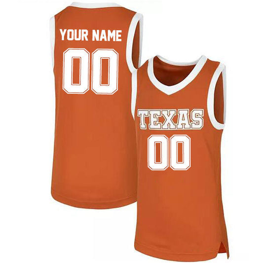 Basketball Custom Texas Longhorns Jersey Stitched Name & Number Style11232301