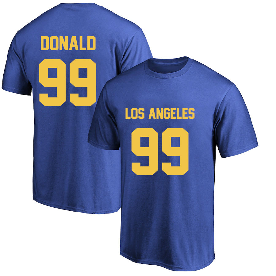 Los Angeles Donald 99 Short Sleeve Tshirt Blue/White/Grey Style20082201