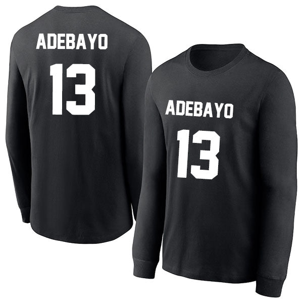 Bam Adebayo 13 Long Sleeve Tshirt Black/White Style08092768