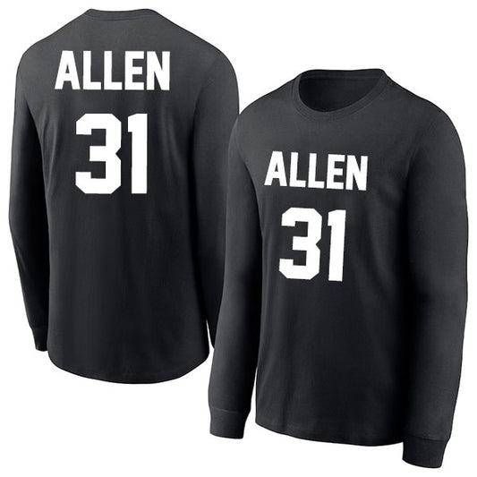 Jarrett Allen 31 Long Sleeve Tshirt Black/White Style08092791