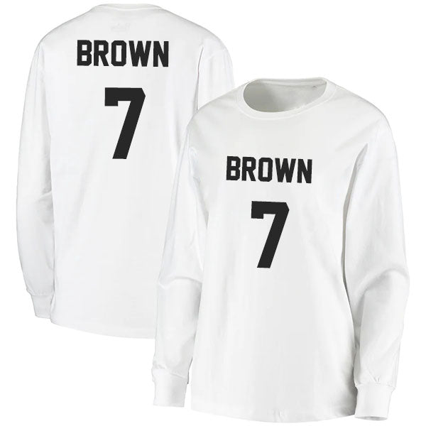 Jaylen Brown 7 Long Sleeve Tshirt Black/White Style08092784