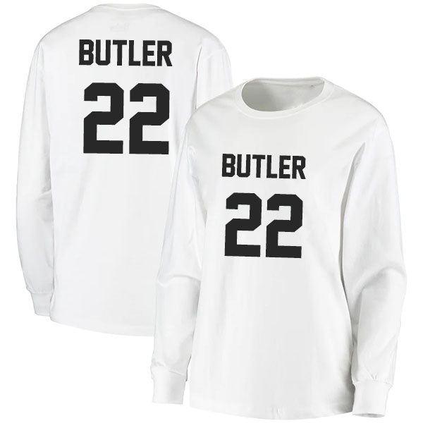 Jimmy Butler 22 Long Sleeve Tshirt Black/White Style08092775