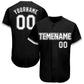 Baseball Stitched Custom Jersey - Black / Font White