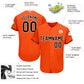 Baseball Stitched Custom Jersey - Orange / Font Black