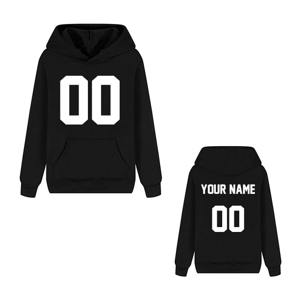Customized Pullover Hoodie - Black / Font White