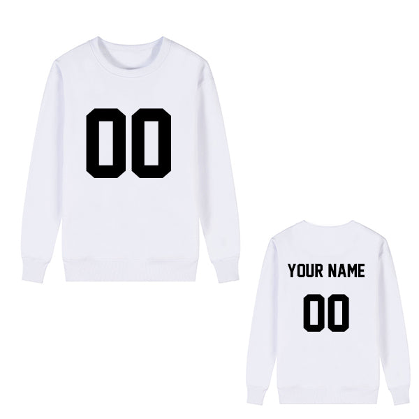 Customized Long Sleeve Tshirt - White / Font Black