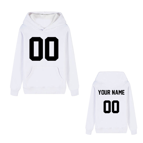 Customized Pullover Hoodie - White / Font Black
