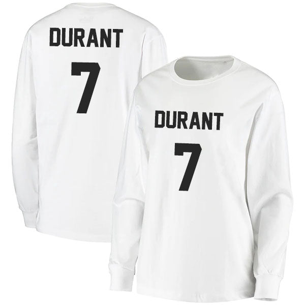Kevin Durant 7 Long Sleeve Tshirt Black/White Style08092753