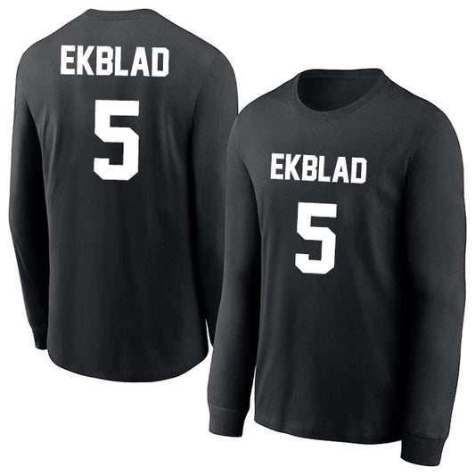 Aaron Ekblad 5 Long Sleeve Tshirt Black/White Style08092745