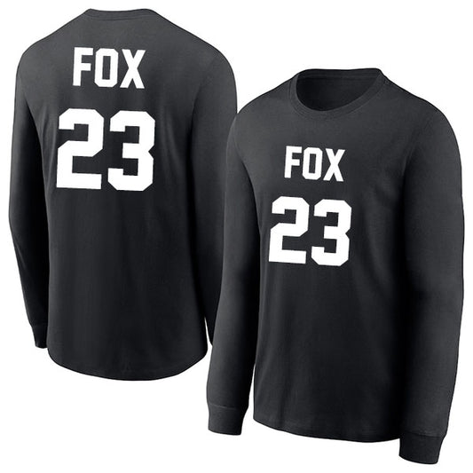Adam Fox 23 Long Sleeve Tshirt Black/White Style08092726