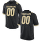 Football Stitched Custom Jersey - Black / Font Khaki Style23042223