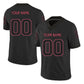 Football Stitched Custom Jersey - Black / Font Red Black Style23042203