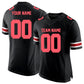 Football Stitched Custom Jersey - Black / Font Red Style23042206