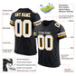 Football Stitched Custom Jersey - Black / Font White