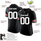 Football Stitched Custom Jersey - Black / Font White Style23042206