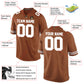 Football Stitched Custom Jersey - Brown / Font White Style23042213