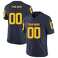 Football Stitched Custom Jersey - Navy / Font Yellow Style23042204