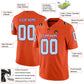 Football Stitched Custom Jersey - Orange / Font White Style23042201