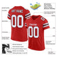 Football Stitched Custom Jersey - Red / Font White