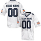 Football Stitched Custom Jersey - White / Font Navy Style23042224