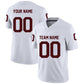 Football Stitched Custom Jersey - White / Font Red Style23042203