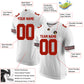 Football Stitched Custom Jersey - White / Font Red Style23042206
