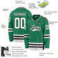 Hockey Stitched Custom Jersey - Green / Font White