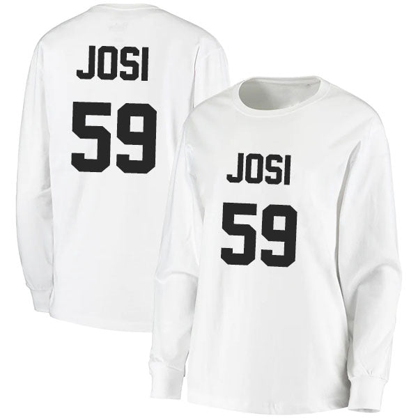 Roman Josi 59 Long Sleeve Tshirt Black/White Style08092705