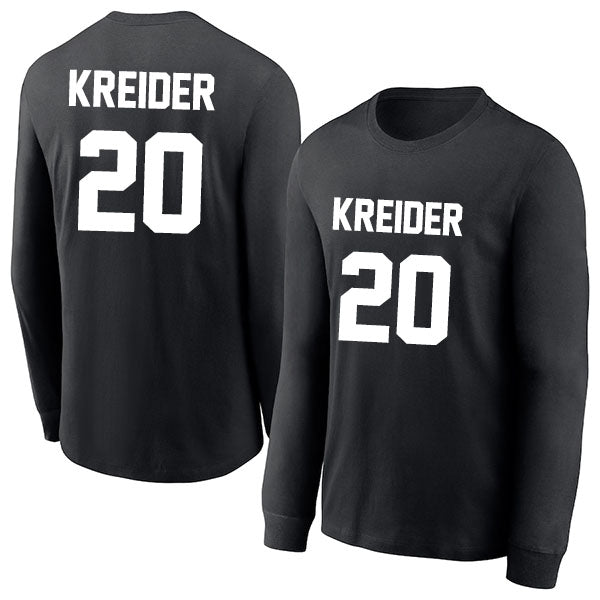 Chris Kreider 20 Long Sleeve Tshirt Black/White Style08092720