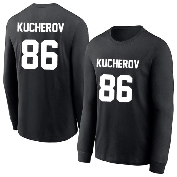 Nikita Kucherov 86 Long Sleeve Tshirt Black/White Style08092704