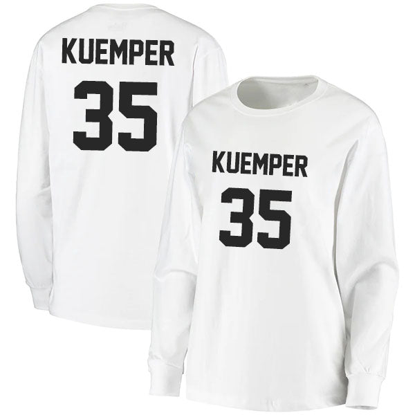 Darcy Kuemper 35 Long Sleeve Tshirt Black/White Style08092739