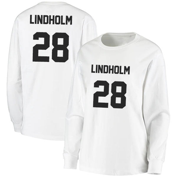 Elias Lindholm 28 Long Sleeve Tshirt Black/White Style08092734