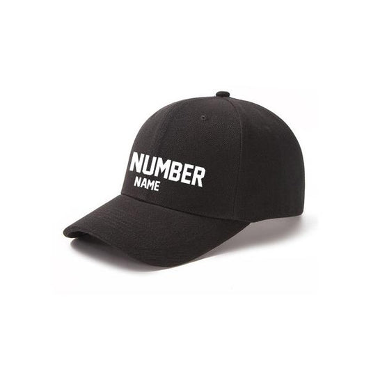 Customized Curved Adjustable Baseball Cap - Black
