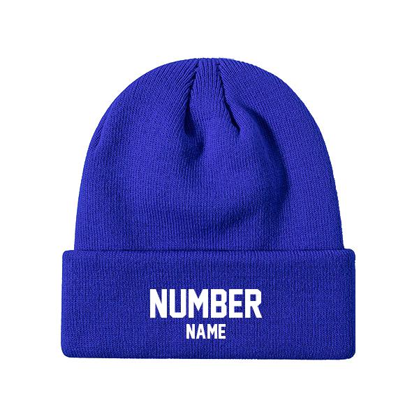 Customized Knit Hat - Blue